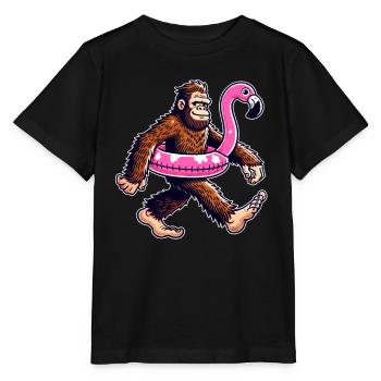 Poolparty Swimmingpool Badeurlaub Freibad Bigfoot - Stanley/Stella Kinder T-Shirt MINI CREATOR  - Schwarz - Vorne - Mikhail (115cm)