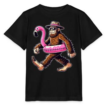 Poolparty Swimmingpool Badeurlaub Freibad Bigfoot - Stanley/Stella Kinder T-Shirt MINI CREATOR  - Schwarz - Vorne - Mikhail (115cm)