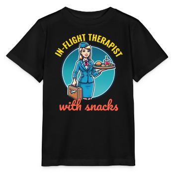 Hôtesse de l’air Aviation Personnel de cabine - T-shirt bio MINI CREATOR Stanley/Stella Enfant - noir - Devant - Mikhail (115cm)
