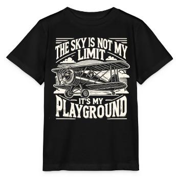 Pilot, Pilotin, Flugzeug, Flieger, Flugschule - Stanley/Stella Kinder T-Shirt MINI CREATOR  - Schwarz - Vorne - Mikhail (115cm)