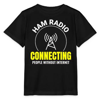 Opérateur radio amateur Fréquence des ondes radio - T-shirt bio MINI CREATOR Stanley/Stella Enfant - noir - Devant - Mikhail (115cm)