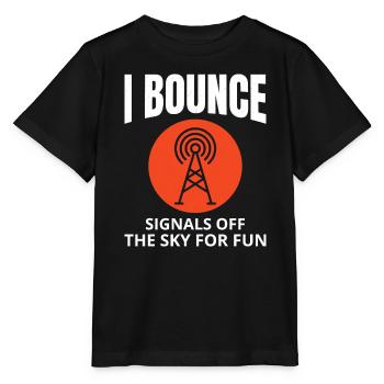 Opérateur radio amateur Fréquence des ondes radio - T-shirt bio MINI CREATOR Stanley/Stella Enfant - noir - Devant - Mikhail (115cm)