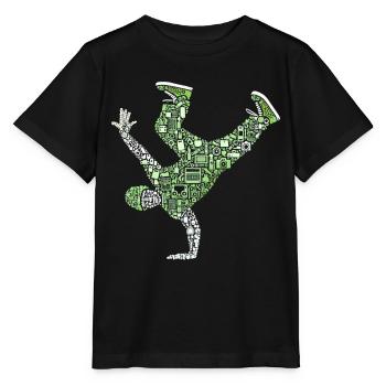 Breakdance, Breakdancer, Breakdancing, Hip Hop - T-shirt bio MINI CREATOR Stanley/Stella Enfant - noir - Devant - Mikhail (115cm)