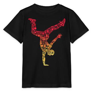Breakdance, Breakdancer, Breakdancing, Hip Hop - T-shirt bio MINI CREATOR Stanley/Stella Enfant - noir - Devant - Mikhail (115cm)