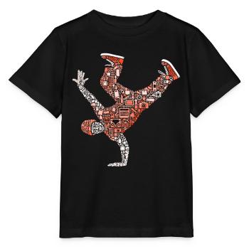 Breakdance, Breakdancer, Breakdancing, Hip Hop - T-shirt bio MINI CREATOR Stanley/Stella Enfant - noir - Devant - Mikhail (115cm)