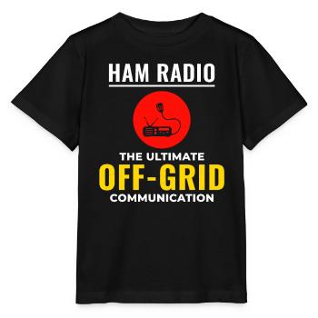 Opérateur radio amateur Fréquence des ondes radio - T-shirt bio MINI CREATOR Stanley/Stella Enfant - noir - Devant - Mikhail (115cm)