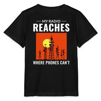 Opérateur radio amateur Fréquence des ondes radio - T-shirt bio MINI CREATOR Stanley/Stella Enfant - noir - Devant - Mikhail (115cm)