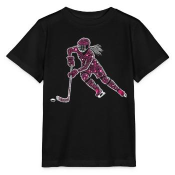 Eishockey Eishockeyspielerin, Frau - Stanley/Stella Kinder T-Shirt MINI CREATOR  - Schwarz - Vorne - Mikhail (115cm)