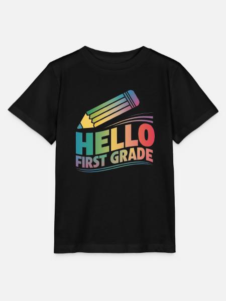 Hello First Grade - Stanley/Stella Kinder T-Shirt MINI CREATOR  - Schwarz