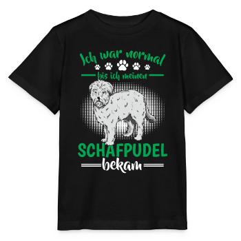 Sheep poodle used to be normal Old German herding dog - Stanley/Stella MINI CREATOR Kids’ T-Shirt - black - Front - Mikhail (115cm)
