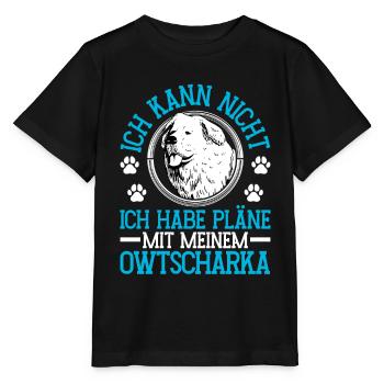 Plans d’Ovcharka avec Ovcharka du Caucase - T-shirt bio MINI CREATOR Stanley/Stella Enfant - noir - Devant - Mikhail (115cm)