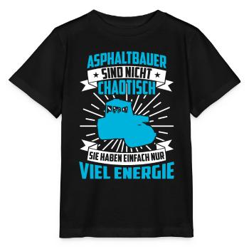 Asphalt construction is not chaotic road construction - Stanley/Stella MINI CREATOR Kids’ T-Shirt - black - Front - Mikhail (115cm)