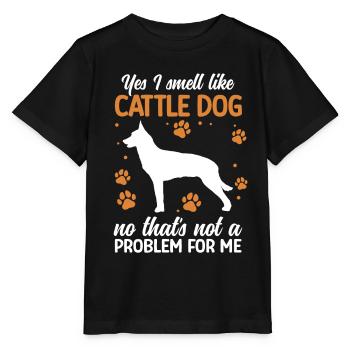 Je sens comme le bovin australien Chien de bétail Chien de bétail - T-shirt bio MINI CREATOR Stanley/Stella Enfant - noir - Devant - Mikhail (115cm)