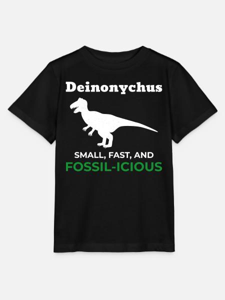 Deinonychus Dinosaur Dino Paleontologist Fossil - Stanley/Stella MINI CREATOR Kids’ T-Shirt - black