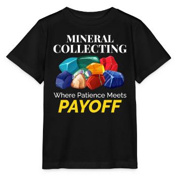 Crystal Collecting Rock Hunting Mineral Collector - Stanley/Stella MINI CREATOR Kids’ T-Shirt - black - Front - Mikhail (115cm)