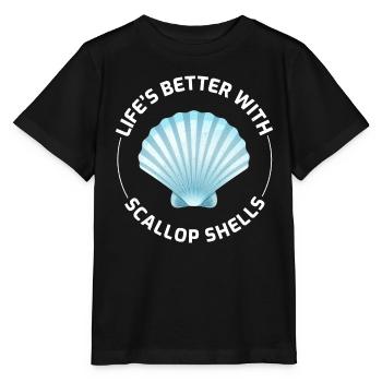 Pétoncles Coquillages Collector Beachcomber Crustacés - T-shirt bio MINI CREATOR Stanley/Stella Enfant - noir - Devant - Mikhail (115cm)
