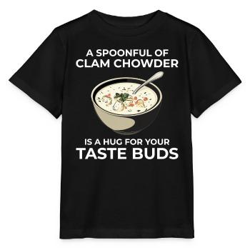 Clam Chowder Shellfish Hilarious Seafood Soup - Stanley/Stella MINI CREATOR Kids’ T-Shirt - black - Front - Mikhail (115cm)