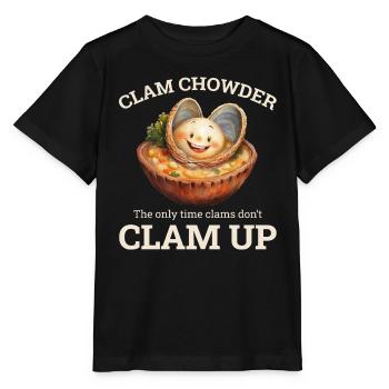 Chaudrée de palourdes, crustacés, soupe de fruits de mer hilarante - T-shirt bio MINI CREATOR Stanley/Stella Enfant - noir - Devant - Mikhail (115cm)