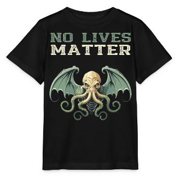 Cthulhu Lord and Savior Monster Horror T-Shirt - Stanley/Stella Kinder T-Shirt MINI CREATOR  - Schwarz - Vorne - Mikhail (115cm)