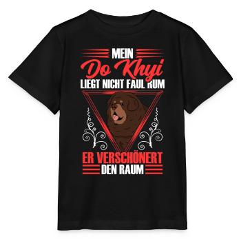 Do Khyi Is Not Lazy Tibetan Mastiff Tibetan Mastiff - Stanley/Stella MINI CREATOR Kids’ T-Shirt - black - Front - Mikhail (115cm)