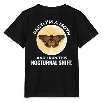 Motte nachtaktives Tier Insektensammler Entomologie - Stanley/Stella Kinder T-Shirt MINI CREATOR  - Schwarz - Vorne - Mikhail (115cm)