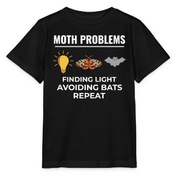 Motte nachtaktives Tier Insektensammler Entomologie - Stanley/Stella Kinder T-Shirt MINI CREATOR  - Schwarz - Vorne - Mikhail (115cm)