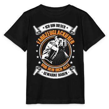 Peintre de véhicules Je suis ce peintre - T-shirt bio MINI CREATOR Stanley/Stella Enfant - noir - Devant - Mikhail (115cm)