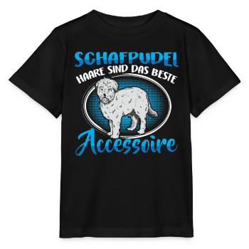 Sheep Poodle Hair Saying Old German Herding Dog - Stanley/Stella MINI CREATOR Kids’ T-Shirt - black - Front - Mikhail (115cm)