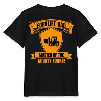 Gabelstaplerfahrer Vater Fahrer für schwere Geräte Lustig - Stanley/Stella Kinder T-Shirt MINI CREATOR  - Schwarz - Vorne - Mikhail (115cm)