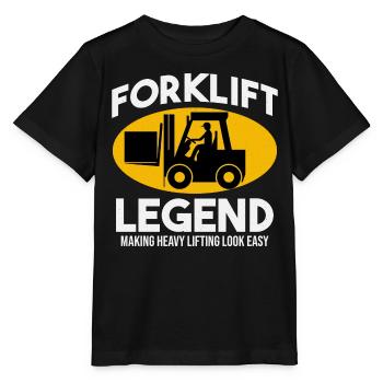 Gabelstaplerfahrer Schwermaschinen Fahrer Humor - Stanley/Stella Kinder T-Shirt MINI CREATOR  - Schwarz - Vorne - Mikhail (115cm)
