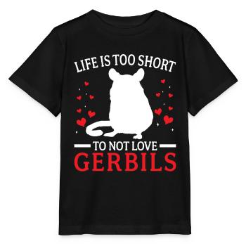 Les gerbilles n’aiment pas les gerbilles rongeurs - T-shirt bio MINI CREATOR Stanley/Stella Enfant - noir - Devant - Mikhail (115cm)