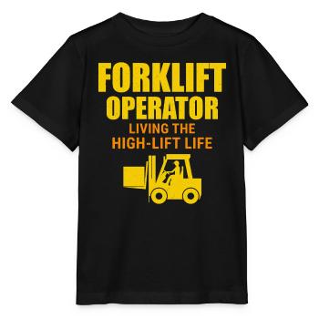 Gabelstaplerfahrer Schwermaschinenfahrer Lustig - Stanley/Stella Kinder T-Shirt MINI CREATOR  - Schwarz - Vorne - Mikhail (115cm)
