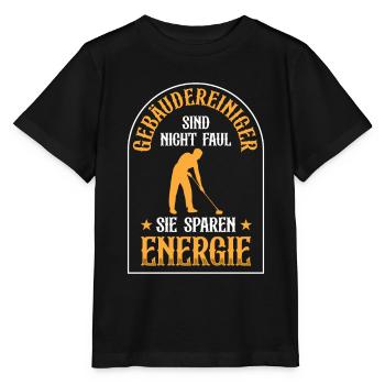 Building cleaners are not lazy window cleaners - Stanley/Stella MINI CREATOR Kids’ T-Shirt - black - Front - Mikhail (115cm)