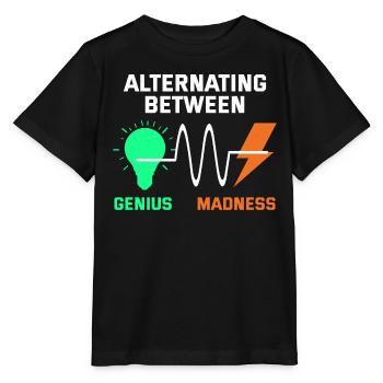 Electrician: Alternating Genius and Madness - Stanley/Stella MINI CREATOR Kids’ T-Shirt - black - Front - Mikhail (115cm)