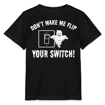 électricien Halloween interrupteur humour Spooky Design - T-shirt bio MINI CREATOR Stanley/Stella Enfant - noir - Devant - Mikhail (115cm)