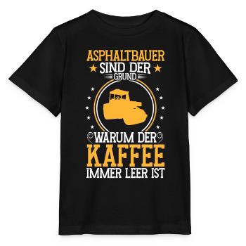 Le constructeur d’asphalte est la raison de la construction de routes - T-shirt bio MINI CREATOR Stanley/Stella Enfant - noir - Devant - Mikhail (115cm)