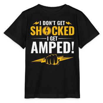 Lineman Verstärkt Schock Humor Brave Spannung Arbeit - Stanley/Stella Kinder T-Shirt MINI CREATOR  - Schwarz - Vorne - Mikhail (115cm)