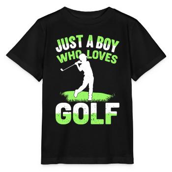 Golf, Golfer, Golfer, Golfer, Boy - Stanley/Stella MINI CREATOR Kids’ T-Shirt - black - Front - Mikhail (115cm)