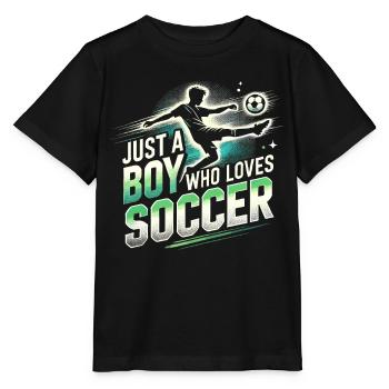 Soccer Soccer Player, Soccer Player Boy - Stanley/Stella MINI CREATOR Kids’ T-Shirt - black - Front - Mikhail (115cm)
