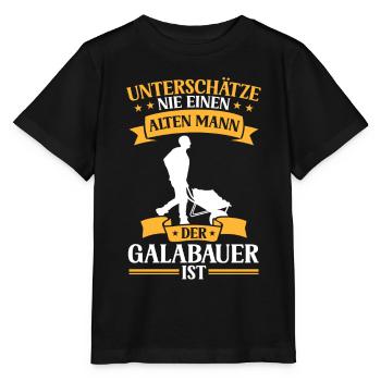 Vieil homme le paysagiste paysagiste est paysagiste - T-shirt bio MINI CREATOR Stanley/Stella Enfant - noir - Devant - Mikhail (115cm)