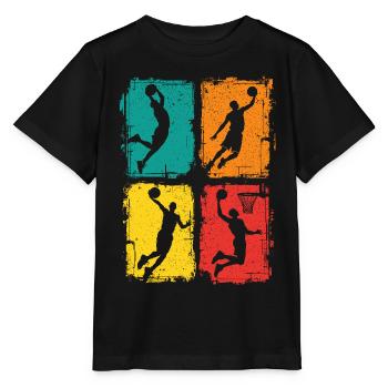 Basket-ball Joueur de basket-ball - T-shirt bio MINI CREATOR Stanley/Stella Enfant - noir - Devant - Mikhail (115cm)