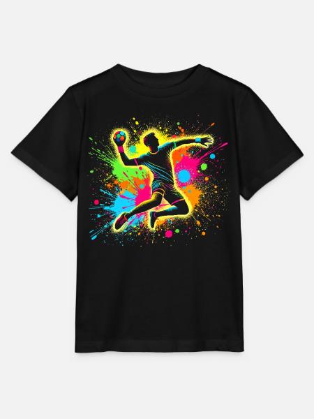 Handball Handballer, bunt Handballspieler - Stanley/Stella Kinder T-Shirt MINI CREATOR - Schwarz