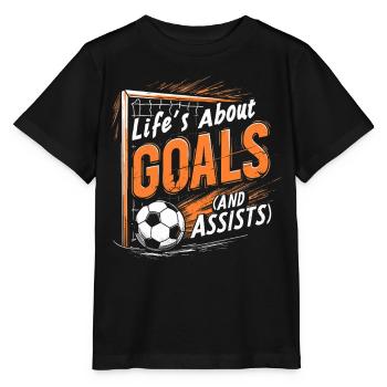 football, joueur de football, joueur de football garçon - T-shirt bio MINI CREATOR Stanley/Stella Enfant - noir - Devant - Mikhail (115cm)