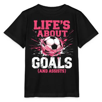 football, joueur de football, joueur de football fille - T-shirt bio MINI CREATOR Stanley/Stella Enfant - noir - Devant - Mikhail (115cm)