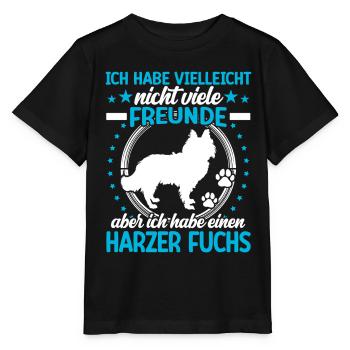 Harz fox is my friend Old German herding dog - Stanley/Stella MINI CREATOR Kids’ T-Shirt - black - Front - Mikhail (115cm)