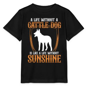 La vie sans bovin australien Chien de bétail Chien de bétail - T-shirt bio MINI CREATOR Stanley/Stella Enfant - noir - Devant - Mikhail (115cm)