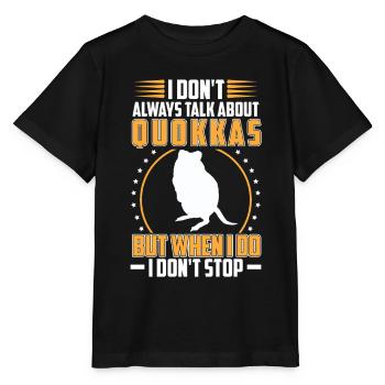 Discours sur Quokka marsupial - T-shirt bio MINI CREATOR Stanley/Stella Enfant - noir - Devant - Mikhail (115cm)