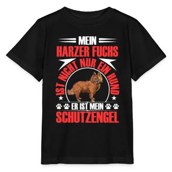 Harz Fox Protects Me Old German Herding Dog - Stanley/Stella MINI CREATOR Kids’ T-Shirt - black - Front - Mikhail (115cm)