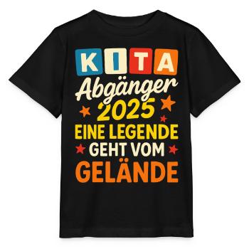 KIta Abgänger Abschied Abschluss Abschlussgeschenk - Stanley/Stella Kinder T-Shirt MINI CREATOR  - Schwarz - Vorne - Mikhail (115cm)