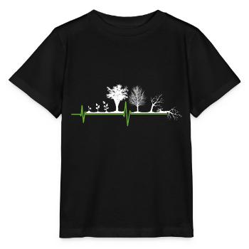 Baum Herzschlag Gärtner Evolution Garten Natur - Stanley/Stella Kinder T-Shirt MINI CREATOR  - Schwarz - Vorne - Mikhail (115cm)